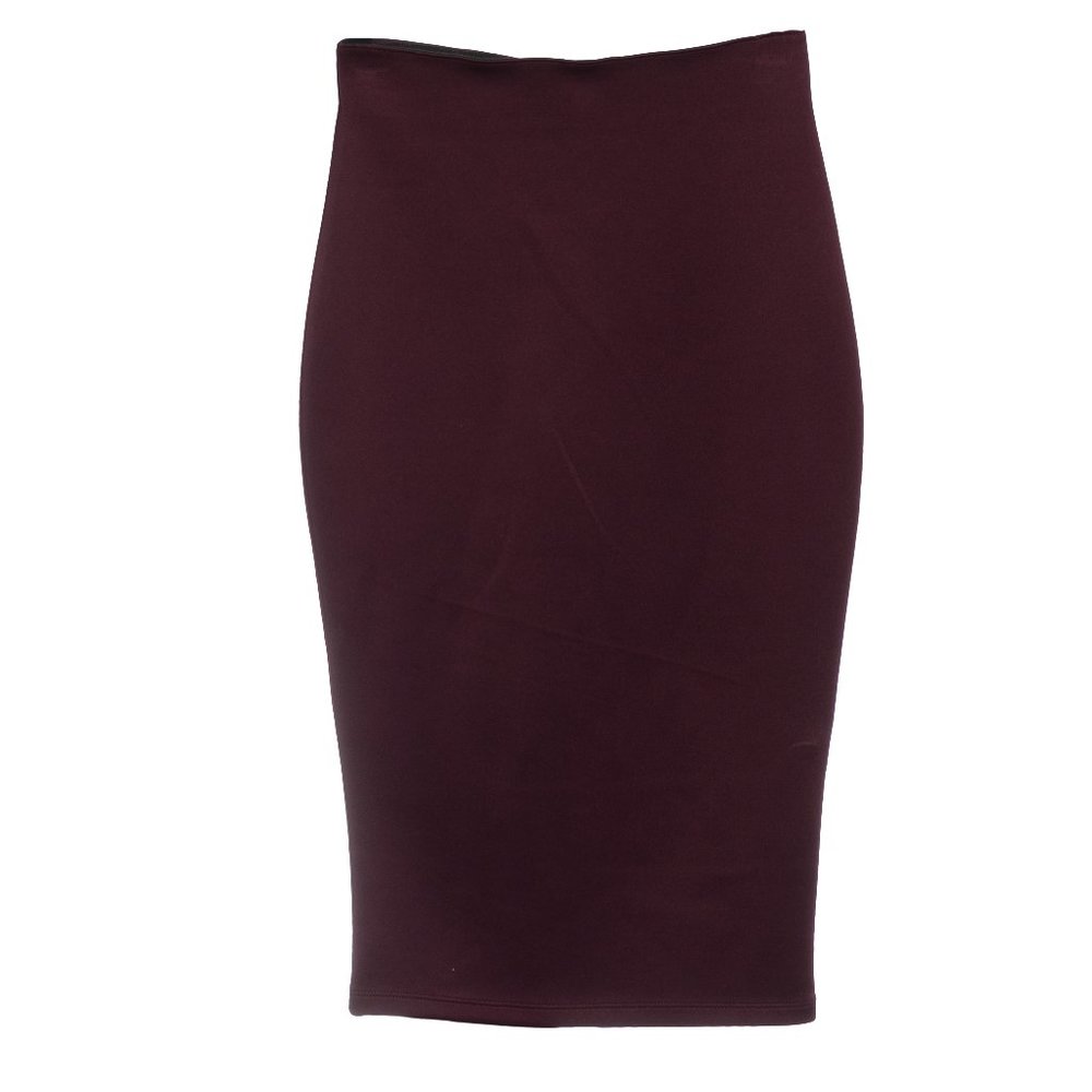 APT 9 Burgundy Scuba Pencil Skirt Size Extra Small XS